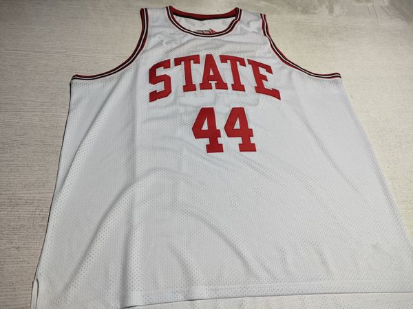 Maillot de basket-ball ACC personnalisé # 44 David Thompson NC State Wolfpack NCAA College Retro Classic Maillots S-5XL Blanc Rouge