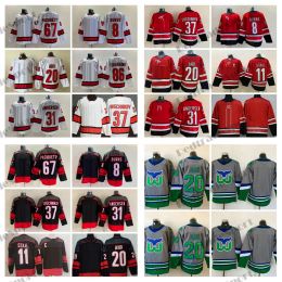 Custom Mens 20 Sebastian Aho Hockey Jerseys 11 Staal 37 Andrei SVechnikov 86 Teuvo Teravainen 31 Frederik Andersen 8 Brent Burns 67 Max Paci