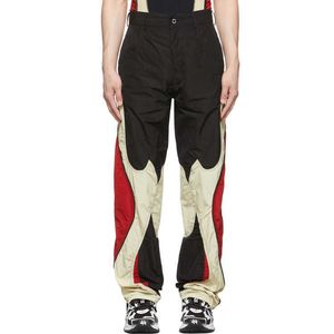 Pantalon de sport en Polyester personnalisé pour hommes, Patch de panneau en Nylon, piste de travail, Streetwear, pantalon Hip Hop