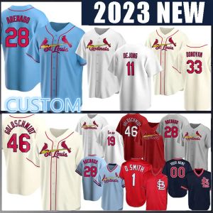 Aangepaste heren dames jeugd St. Louis''New Cardinal Baseball Jerseys 11 Paul DeJong 28 Nolan Arenado Edman Brendan Donovan Paul Goldschmidt Nolan Gorman