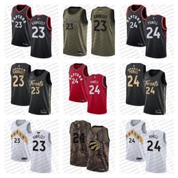 Maillot de basket-ball rétro personnalisé pour hommes et femmes, Toronto''Raptors''24 Norman''Powell 23 Fred''VanVleet