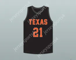 Aangepaste heren Jeugd/Kinderen Alex Caruso 21 Texas D1 Ambassadors Aau Black Basketball Jersey 2 Top gestikte S-6XL