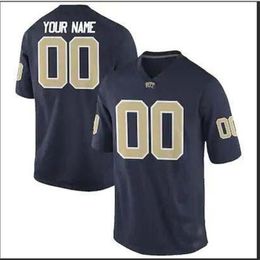 PERSONALIZADO Hombres Jóvenes mujeres niños pequeños Pittsburgh Panthers Personalizado CUALQUIER NOMBRE Y NÚMERO CUALQUIER TAMAÑO Camiseta universitaria cosida de alta calidad