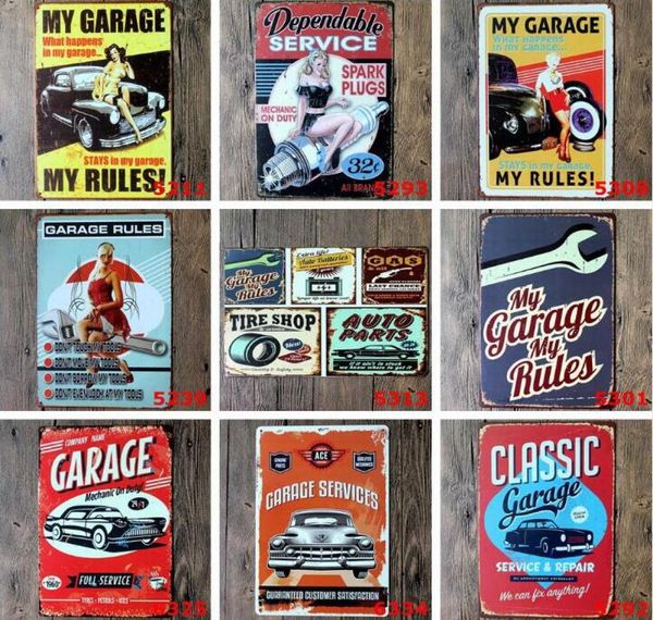 Carteles de chapa de metal personalizados Sinclair Motor Oil Texaco poster decoración de bar en casa imágenes artísticas de pared Vintage Garage Sign 20X30 cm LXL218A9152469