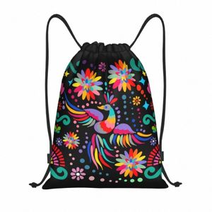 Sacs à cordon textile floral mexicain personnalisé pour les sacs à dos de yoga shop yoga hommes colorés sportifs sportifs Sackpack R9ys #