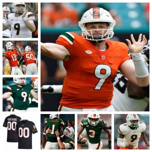 Aangepaste Miami 20 riet Hurricanes college voetbaltrui gestikt Elke naam Elk nummer Heren Dames Jeugd allemaal geroerd Thomas Gore Branson Deen Matt Antezana Peterson