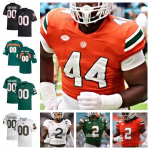 Personnalisé Miami Cam McCormick Henry Parrish Hurricanes College Football NCAA Jersey N'importe quel numéro de nom Hommes Femmes Maillots de jeunesse 18 Jayden Wayne 19 Jaden Harris Williams