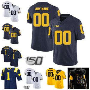 Aangepaste Michigan Wolverines voetbalshirt Chase Winovich Tom Brady Joe Milton Joe Milton Charles Woodson Jim Harbaugh Roman Wilson Jersey mannen vrouwen jeugd