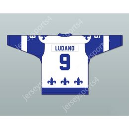 Aangepaste MIKE LUDANO 9 LE NATIONAL DE QUEBEC HOCKEY JERSEY LANCE ET COMPTE NIEUWE Top gestikt S-M-L-XL-XXL-3XL-4XL-5XL-6XL