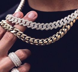 Custom Miss Jewelry Hip Hop 18K Gold Diamant Halskette Iced Out Cuban Link Chains für Herren4486943