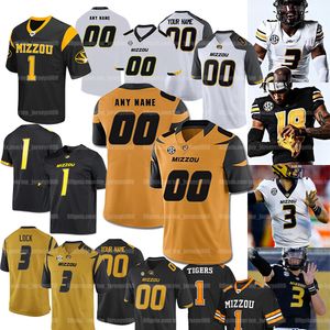 Maillot de football universitaire du Missouri personnalisé Tyler Badie Drew Lock Taylor Powell Connor Bazelak Elijah Young Jalen Knox Kam Scott Jeremy Maclin Johnathon Johnson Moore