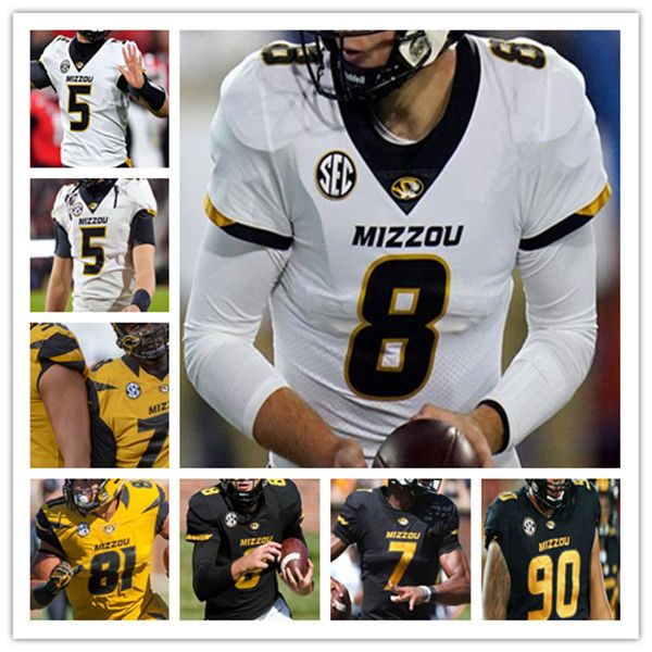 Maillot de football personnalisé du Missouri Tigers College Drew Lock Connor Bazelak Tyler Badie D'ionte Smith Barrett Banister Harrison Mevis Blaze