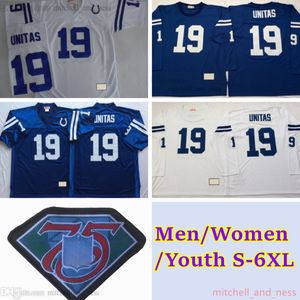 Football personnalisé 18 Peyton Manning Jersey Vintage 1985 Stitch 19 Johnny Unitas 88 Marvin Harrison 32 Edgerrin James 87 Reggie Wayne 98 Robert Mathis