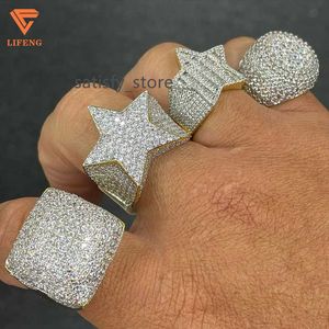 Aangepaste Moissanite Diamond Ring Rose Plated/Gold/Sliver Rings Women Groothandel 925 Sterling Silver Ring voor dames trouwringen