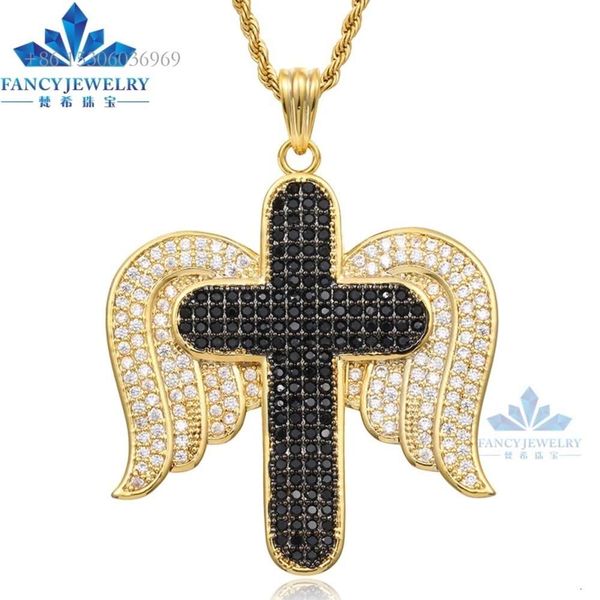 Testeur de Moissanite personnalisé, bijoux hip hop, chaîne croisée en argent, pendentif en diamant VVS glacé pour hommes