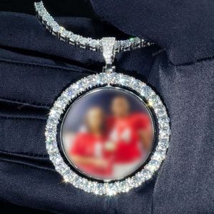 Aangepaste Moissanite foto hanger groothandel snelle verzending Iced Out Memory Hip Hop VVS ketting hangers met afbeelding