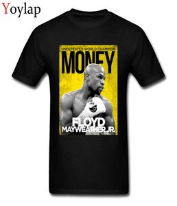 Equipo de dinero personalizado Mayweather Cool Tshirt for Man Fashion Street Wear Black Tops Tees Póster de personajes Y190722012056289