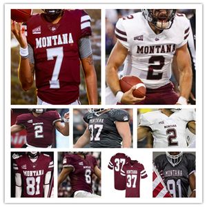 Maillots de football personnalisés du Montana College Lucas Johnson Daniel Britt Nick Ostmo Xavier Harris Mitch Roberts Junior Bergen Nick Williams