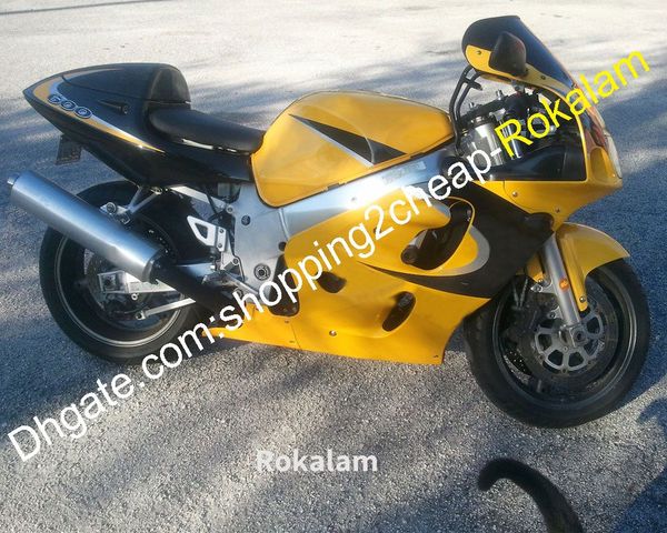 Carnado de Motociclo personalizado para Suzuki GSXR600 GSXR750 GSXR 600 750 1996 1997 1998 1999 2000 Cowling negro amarillo