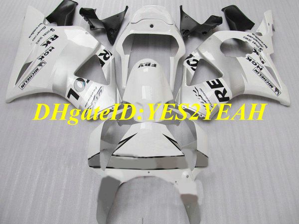 Kit de carenado de motocicleta personalizado para Honda CBR900RR 954 02 03 CBR 900RR CBR900 2002 2003 ABS Top White silver Carenados set + Regalos HC34