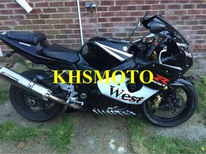 Custom Motorcycle Fairing Kit voor Suzuki GSXR1000 K3 03 04 GSXR 1000 2003 2004 ABS West White Black Backings Set + Gifts SD02