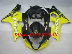 Kit de carenado de motocicleta personalizado para SUZUKI GSXR600 750 K4 04 05 GSXR600 GSXR750 2004 2005 ABS Amarillo negro Carenados set + Regalos SG04