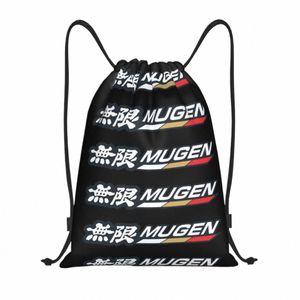 Custom Mugen Power Trekkoord Tassen Voor Winkel Yoga Rugzakken Vrouwen Mannen Spel Sport Gym Sackpack L7G0 #