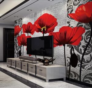 Aangepaste muurschildering behang voor muren 3d stereoscopische industriële stijl moderne mode slaapkamer tv achtergrond thuis wanddecoratie schilderij