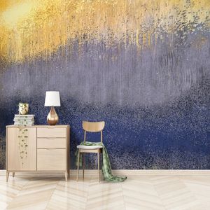 Aangepaste muurschildering behang nordic persoonlijkheid 3d retro abstracte 3d gouden achtergrond muur decor woonkamer slaapkamer papel de parede