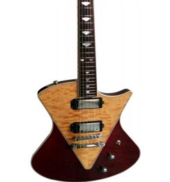 Custom Music Man Ernie Ball Armada HH Natural Trans Red Guitare électrique matelassée en forme de V bookmatched Maple top Verrouillage perle butt5927696
