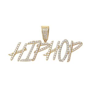 Aangepaste Naam A-Z Klein Formaat Micro Cursieve Letters Hanger Ketting Met Touw Ketting Zirconia Hip Hop Sieraden Drop levering