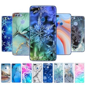 Voor Huawei Nova 2 2 s Lite Case Soft Tpu Silicon Back Phone Cover Voor Nova Plus Tas Bumper marmer Sneeuwvlok Winter Kerst