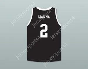 Nom personnalisé Mens Youth / Kids Gianna 2 Mamba Ballers Black Basketball Jersey version 4 cousue S-6XL