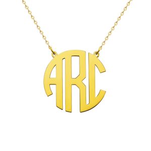 Colliers monogramme avec initiales circulaires personnalisées pour adolescentes, pendentif lettres rondes en argent sterling 925 pour femmes et filles, cadeau pour enfants, bijoux meilleurs amis