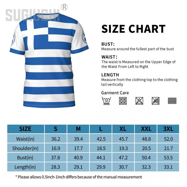 Numéro personnalisé Numéro de la Grèce Flag grec Emblem 3D T-shirts pour hommes femmes Tees Jersey Team Vêtements de football Fans de football T-shirt