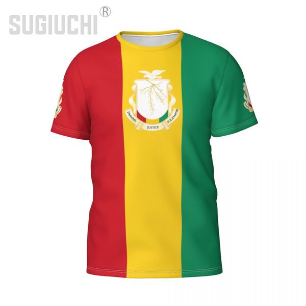 Nom de nom personnalisé Guinée Flag Emblem 3D T-shirts pour hommes Femmes Tees Jersey Team Vêtements de football Fans de football T-shirt