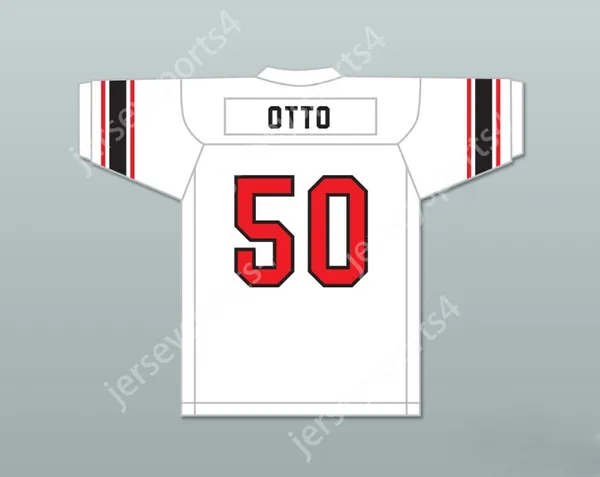 Numéro de nom personnalisé Jim Otto 50 Wausau East High School Lumberjacks White Football Jersey 1 Top cousé S-6XL