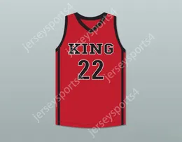 Numéro de nom personnalisé pour hommes / enfants Kawhi Leonard 22 Martin Luther King High School Wolves Red Basketball Jersey 4 Top cousé S-6XL