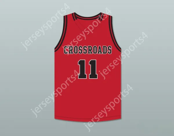 Numéro de nom personnalisé pour hommes / enfants Shareef O'Neal 11 Crossroads School Roadrunners Red Basketball Jersey 2 Top cousé S-6XL