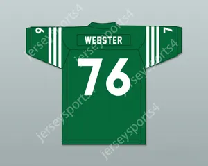 Numéro de nom personnalisé Mike Webster 76 Rhinelander High School Hodags Green Football Jersey 1 Top cousé S-6XL