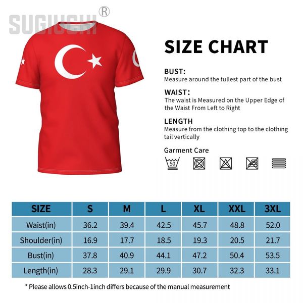 Numéro de nom personnalisé Turkey Flag Emblem 3D T-shirts Vêtements pour hommes Femmes T-Tees Jersey Fan de football de football T-shirt