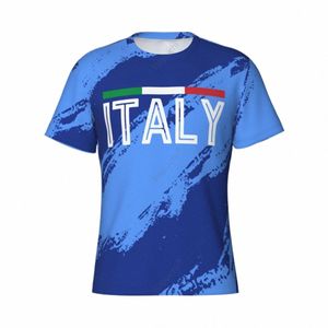 Nom personnalisé Nunber Forza ITALIE Drapeau Italia Hommes T-shirt de sport serré Femmes T-shirts pour les fans de football 730w #