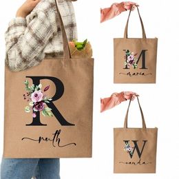 Nombre personalizado Mujeres Lienzo Tienda Bolsa Lindo Fi Bolso de hombro Japón Estilo Bolsas de asas Almacenamiento Bolsa reutilizable Maestro Regalo de vida r7eD #