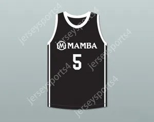 Aangepaste naam Jeugd/Kinderen Alyssa Altobelli 5 Mamba Ballers Black Basketball Jersey Versie 2 Top gestikte S-6XL