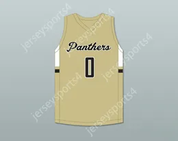 Nom personnalisé jeune / enfants Trevor Keels 0 Paul VI catholique Panthers Panthers Old Gold Basketball Jersey 2 Stitted S-6XL