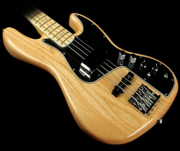 Natural Marcus Miller personalizado personalizado 4 cuerdas Jazz Electric Bass Electric Guitar Maple Neckblock Position Markers de 3 bolos Microtilt Neck4205676