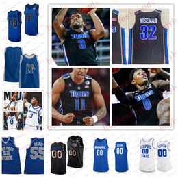 Custom Memphis Tigers Basketball Jersey gestikt 10 Tarik Black 55 Lorenzen Wright 1 Joe Jackson 2 Jalen Duren 4 Adonis Thomas 5 Antonio Anderson Jerseys