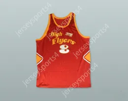 Jóvenes/niños personalizados Nay Mens 1978 High Flyers 8 Red Basketball Jersey Top cosido S-6XL