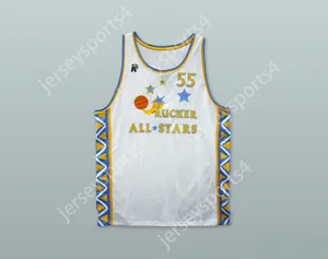 Custom Nay Mens Youth / Kids 1996 Style Rucker All Stars 55 White Basketball Jersey Top cousé S-6XL