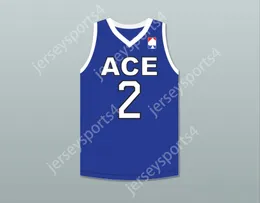Custom Nay Mens Youth / Kids Bdot 2 Ace Family Charity Blue Basketball Jersey Top cousé S-6XL